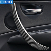 For BMW 1 Series E81 E82 E87 E88 2008-2013  Car Accessories Carbon Fiber Auto Door Handle Interior Trim Sticker Modification
