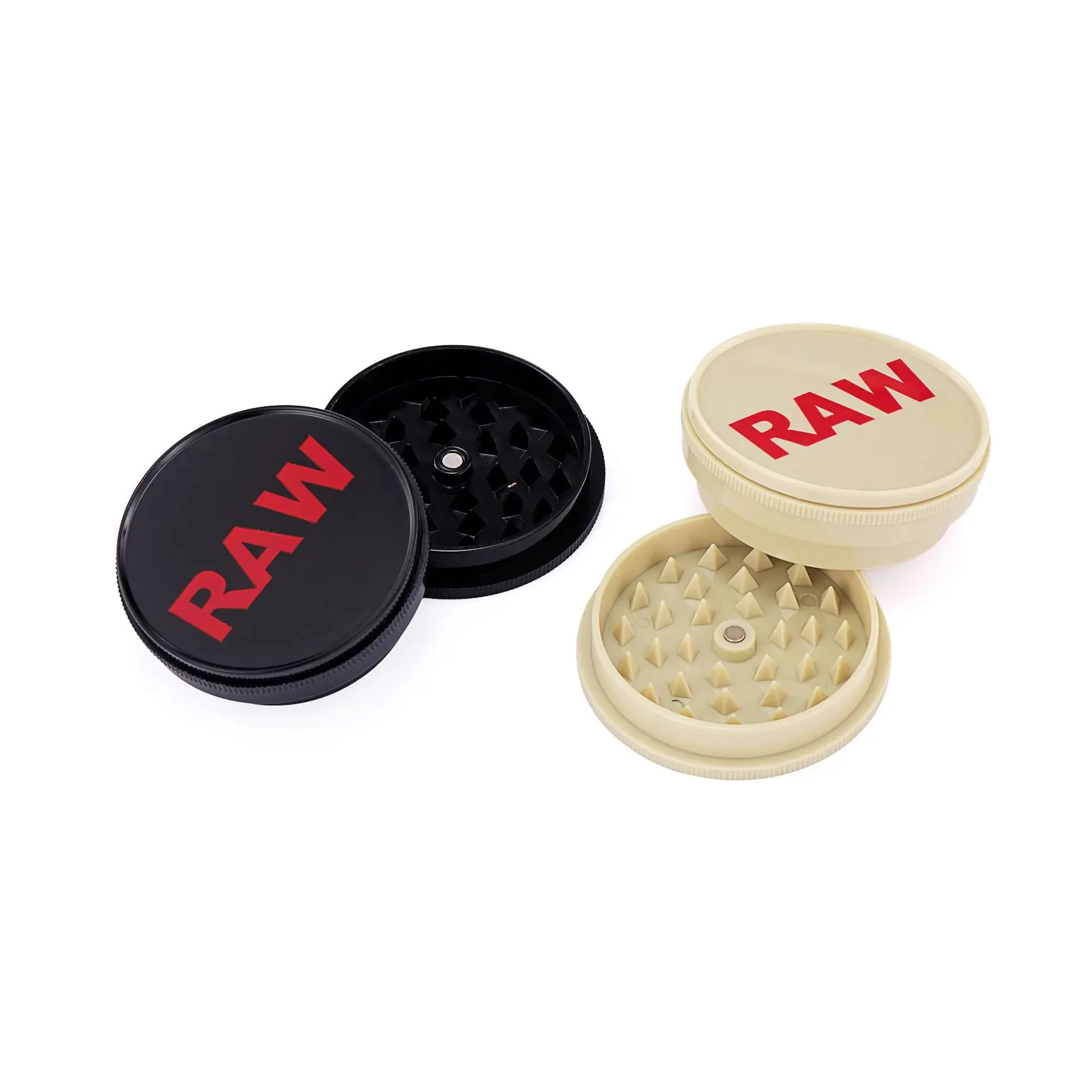 Plastic Smoke Grinder 60mm Magnetic Grinder Portable Smoke Grinder 2 Layers raw Herb Crusher Smoking Accessories