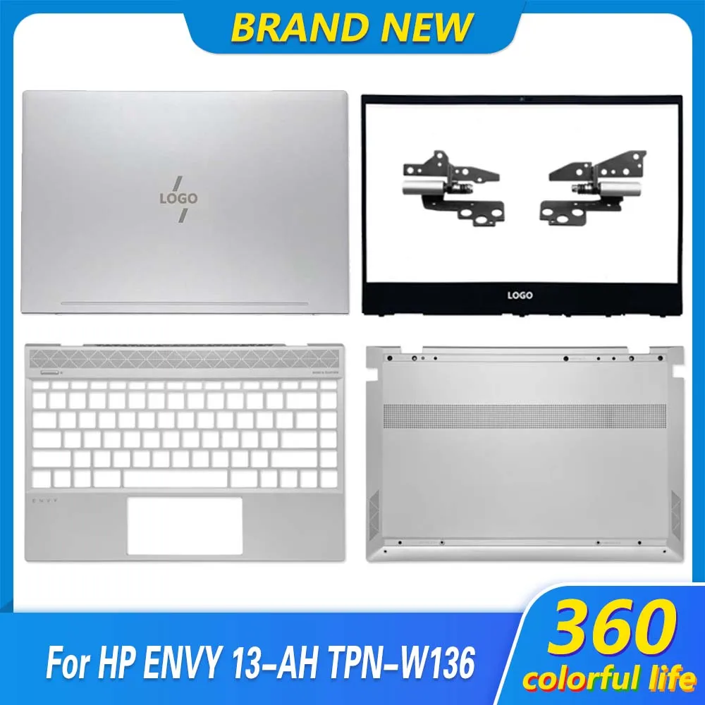 New For HP ENVY X360 13-AH TPN-W136 Laptop LCD Back Cover Front Bezel Palmrest Keyboard Lower Bottom Case Hinges Hingecover