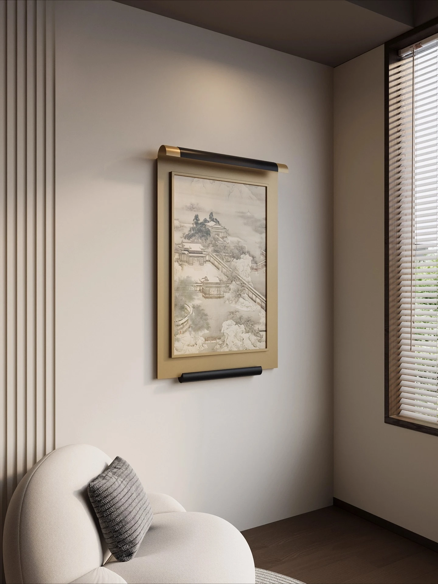 Chinese flower and bird picture decorative painting, Song-style aesthetics, living room decorative painting, high-level hanging