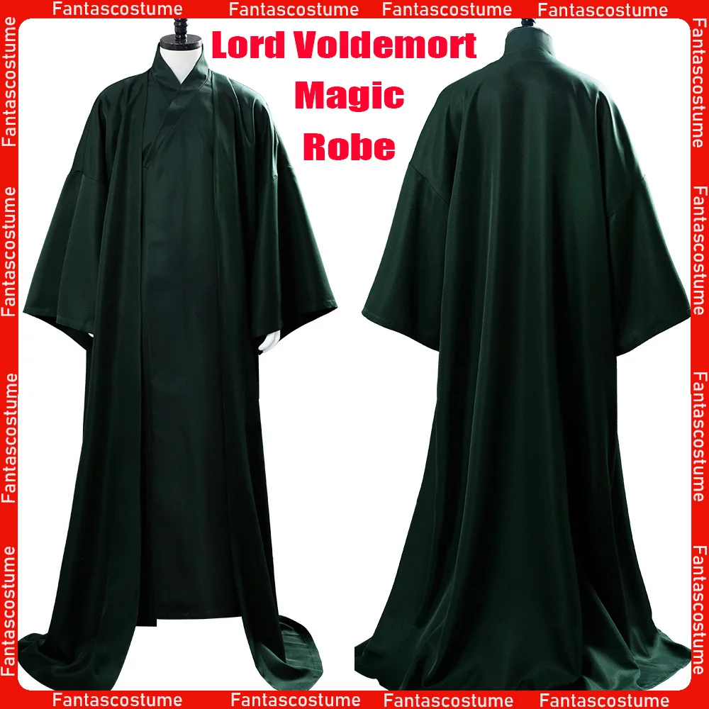 Disguise Lord Voldemort Cosplay Magic Robe Long Cloak Costume School Unifrom Cape Outfits Halloween Carnival Party Fantasy Suit