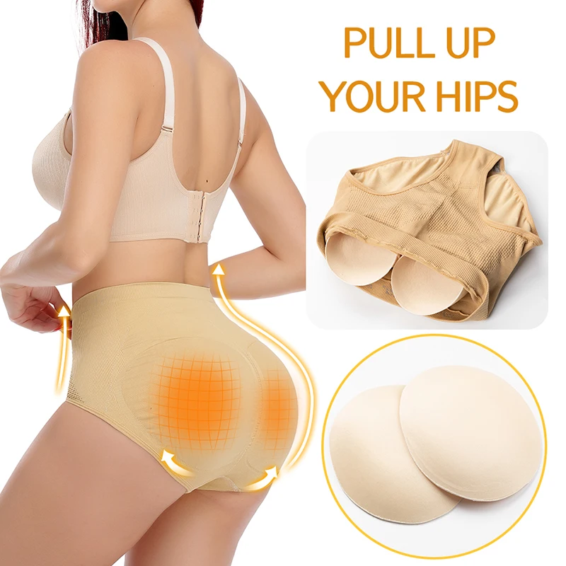 Butt Lifter Panties for Women Sexy Medium Waist Shapewear Push Up Control Panties Hip Shapewear Hip Pads Shaper