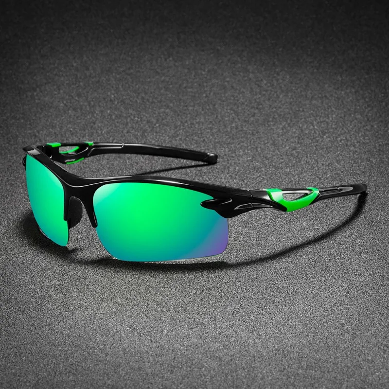 قطعة واحدة، نظارات شمسية عصرية لركوب الدراجات، عدسات ملونة اختيارية، نظارات نصف إطار، تحديد الوجه #4