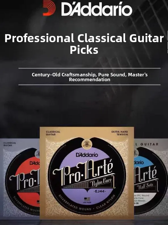 Daddario Nylon Classical Guitar Strings High Tension EJ45 EJ46 Set of 6 Guitar Accessories Standard Tension Guitar Strings