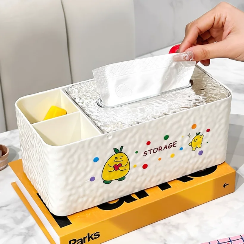 

Adorable cartoon tissue box, pull-out box, living room coffee table, bedside cabinet, multifunctional remote control organizer,