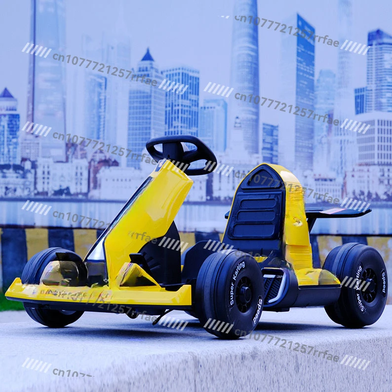 DC12V محرك مزدوج سريع الكبار الأطفال الكهربائية كارت مجموعة سباق السيارات الكهربائية ركوب الأطفال سيارات لعبة كهربائية