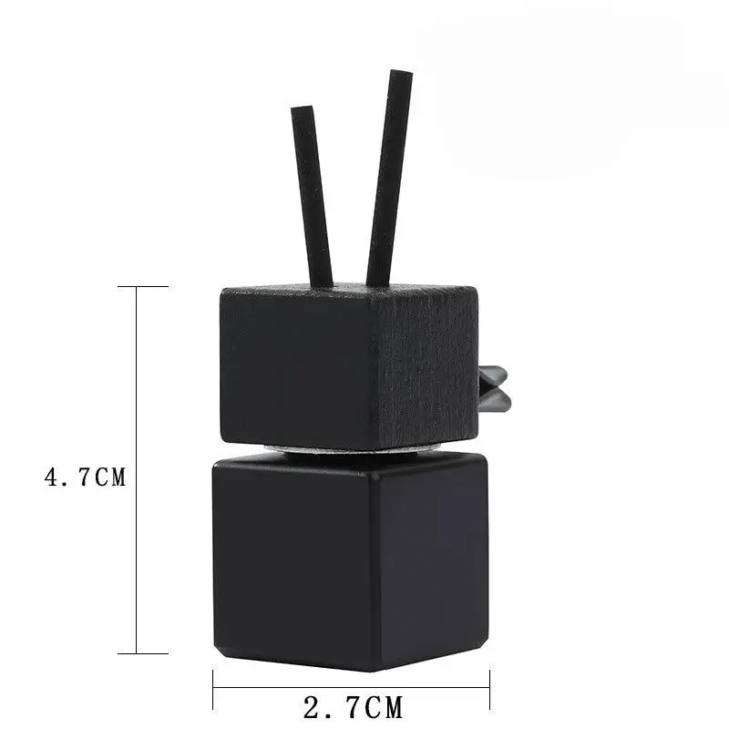1 Piece Car Decoration Square Car Hanging Glass Bottle Air Freshener Empty Bottle Aromatherapy Ornament Pendant Diffuser
