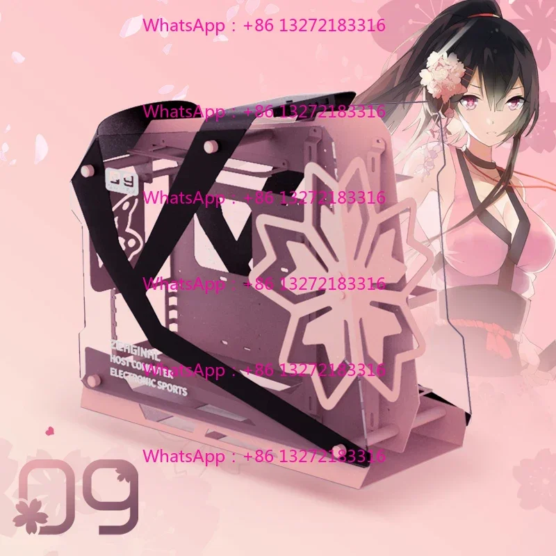 Yeston Sakura zeaginal zc-09 MATX chasis de computadora totalmente de aluminio, chasis refrigerado por agua