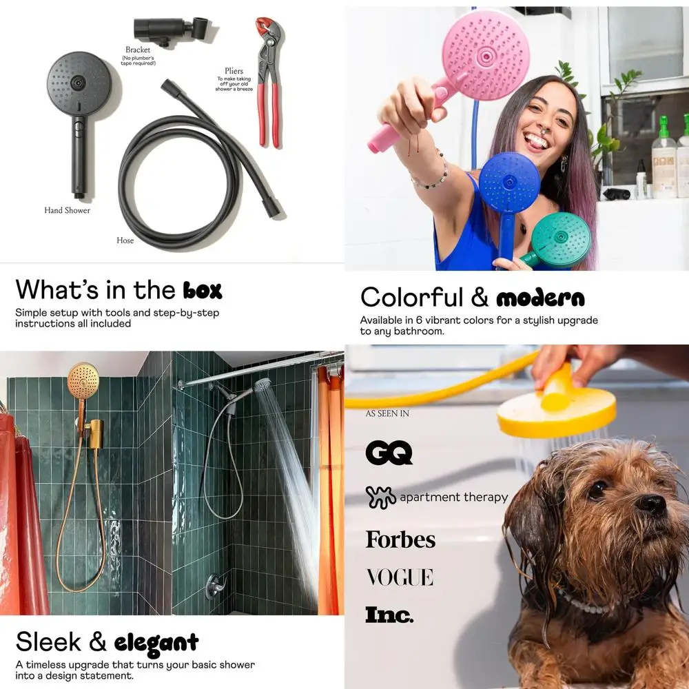 

High-Pressure Handheld Shower with 3 Modes, 70 Hose, Eco-Friendly, Easy Install, White