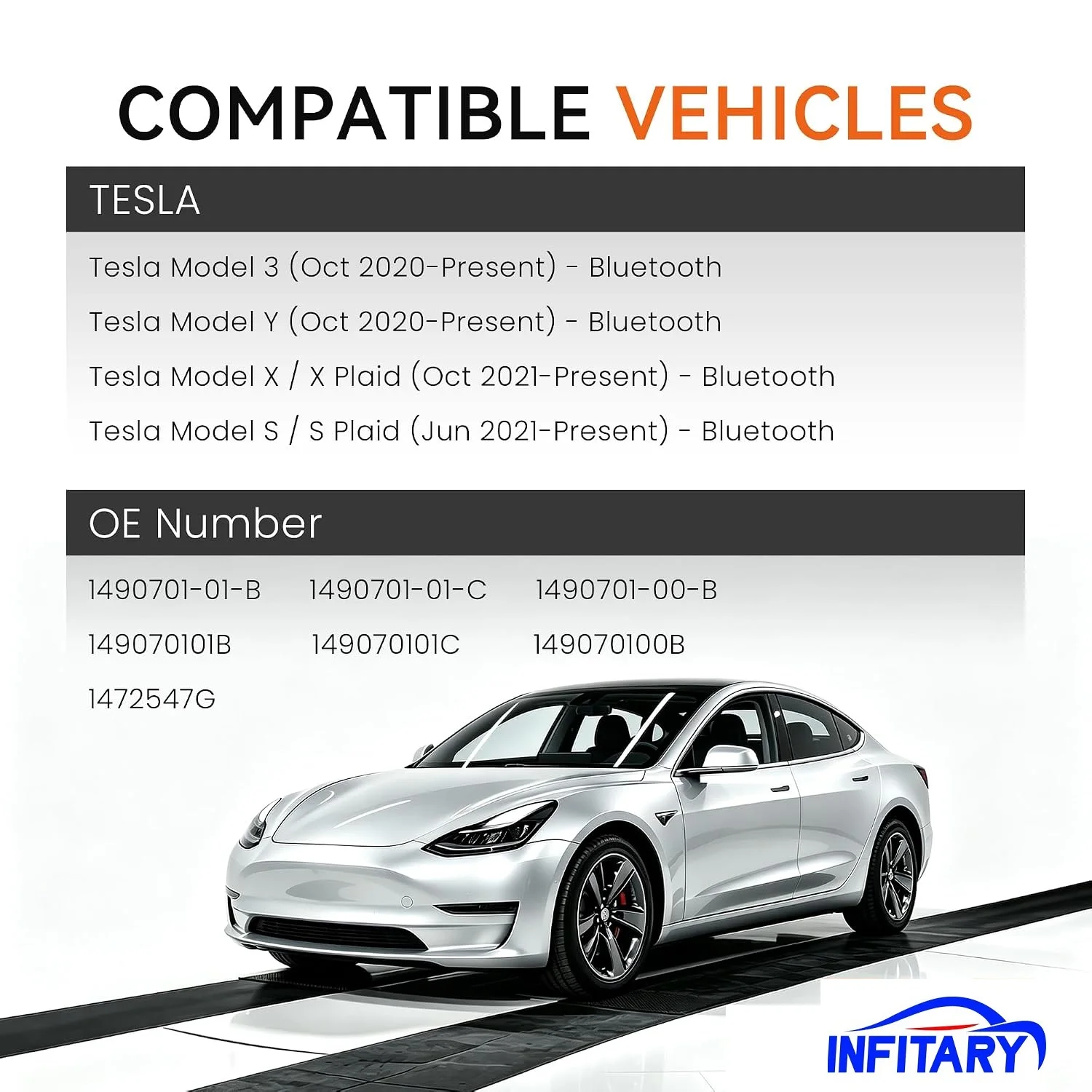 Bluetooth TPMS Sensor Tire Pressure Monitoring System for Tesla Model 3 X Y S 2020-2025 Tire Valve Sensor Replace 1490701-01-B/C