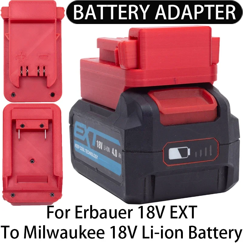 Adapter/Converter for Milwaukee 18V tools to Erbauer 18V EXT Li-ion Battery Adapter Power Tool Accessories