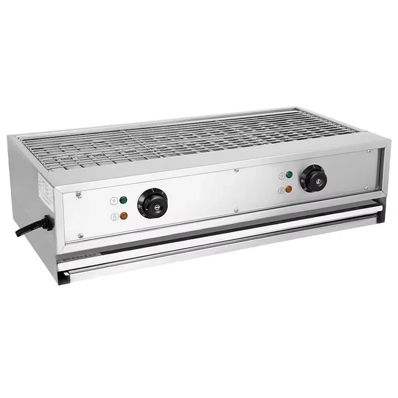 Factory Equipment Small Stainless Steel Snack Machine Kebab Machine Camping Smokeless Electric BBQ Oven