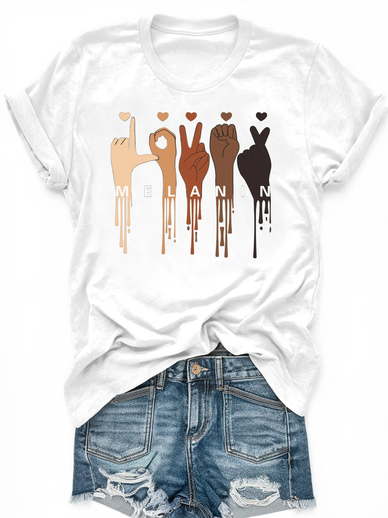 

Women's large-size printed short-sleeved T-shirt, loose and casual, soft, comfortable and breathable, outdoor sports