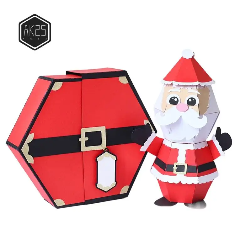 

AK25-SANTA BOX Card SVG Instant Download Svg Project For Cricut, Scanncut, Silhouette Assembly Video Included