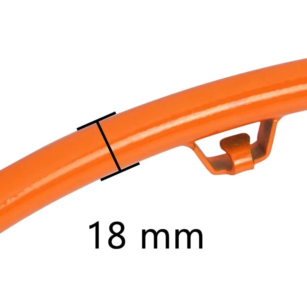 Heavy Duty 18mm Solid Steel Basketball Rim Replacement - All-Weather Outdoor Court Hoop