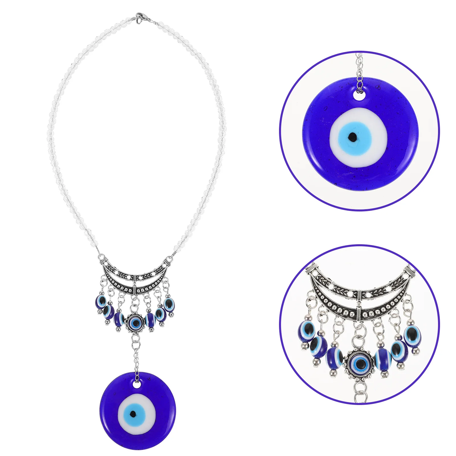 

Evil Eye Car Hanging Ornament Durable Vintage Rearview Mirror Hanging Evil Eye Decoration Practical Car Accessories