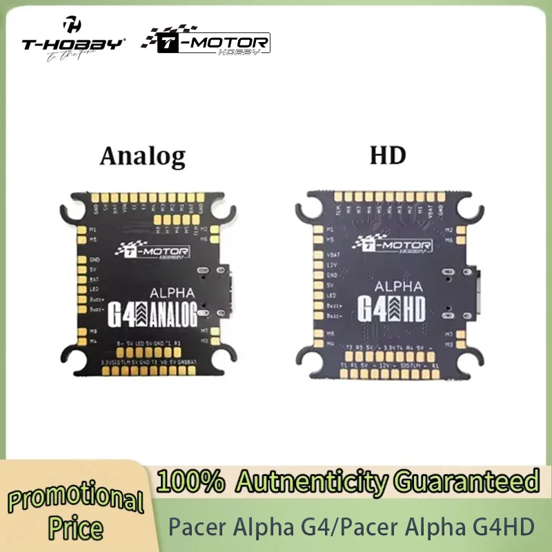 

Полетный контроллер T Motor T Hobby Pacer G4 Alpha HD Analog Dual 3 6S STM32G473 30.5x30.5 для радиоуправляемых FPV дронов