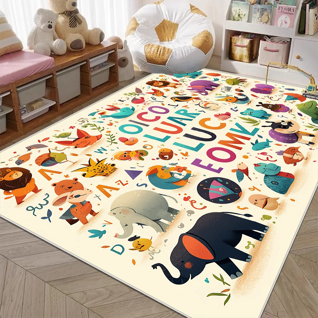 Soft Fluffy Children\'s Room Carpet Baby Early Childhood Education Crawl Non-slip Floor Mat Washable Kid Bedroom Decor Rugs Ковер