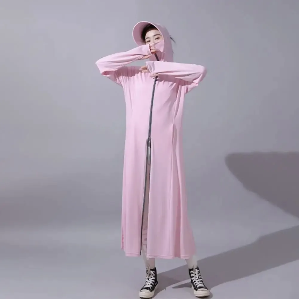 Breathable Ice Silk Uv Long Sleeve Sun protective Clothing For Outdoor Use Hooded Original Scarf Sunscreen