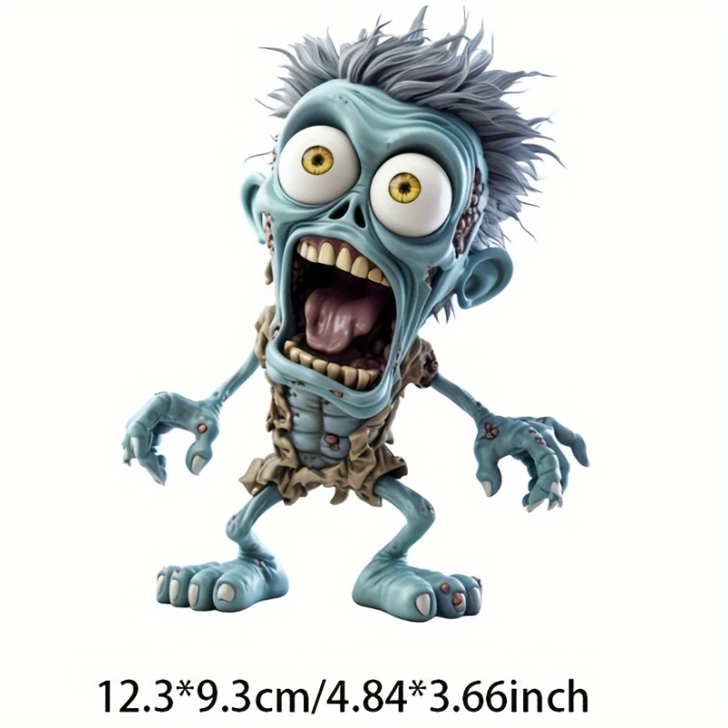 2D Flat, Surprised Skull for Man Motorcycle Stickers Car Window Body Decoration Motorbike Fuel Tank Waterproof Decals sticker