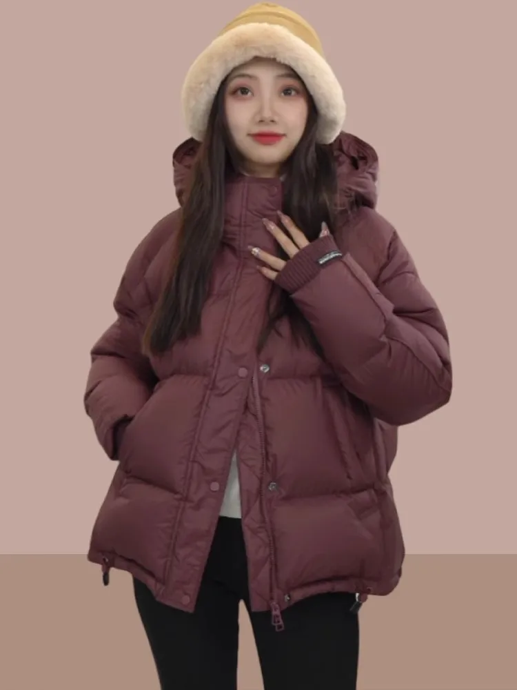 

Утепленная хлопковая куртка женская 2026: Новинка, модная, хит продаж, зимнее хлопковое пальто, маленький размер, свободный крой, повседневная теплая куртка-пуховик