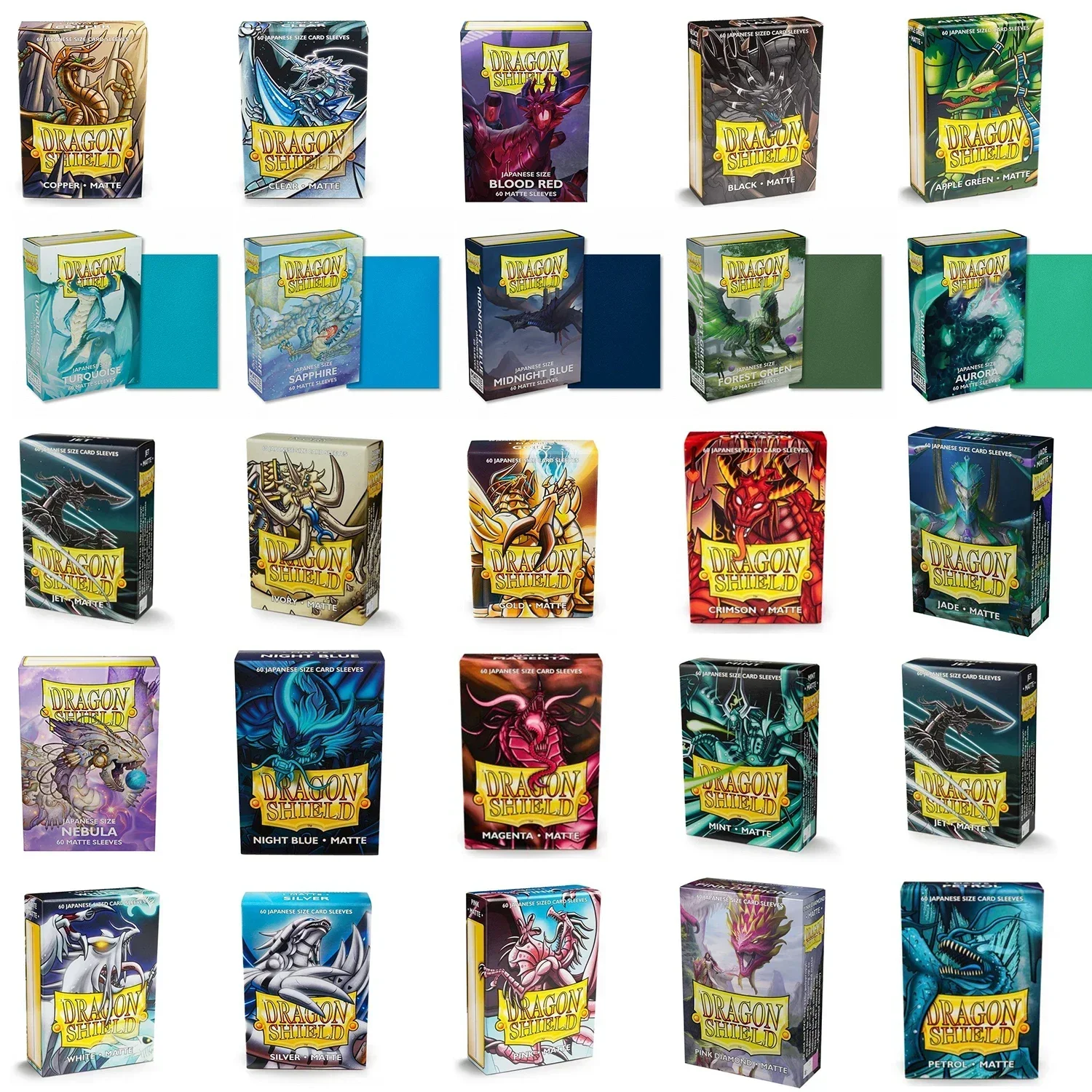 60CT/BOX Solid Color SMALL Size Matte Card Sleeves Demark Dragon Shield  Custom Cards Cover Protector for Japanese YGO Card Games - AliExpress 26