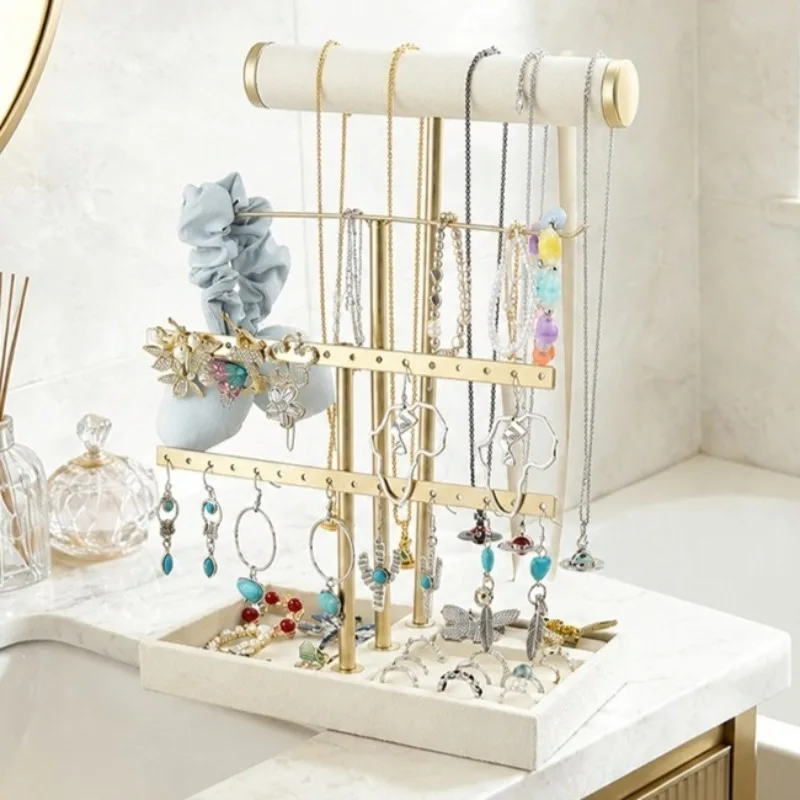 Luxury Necklace Display Stand Portable Bracelet Storage Rack Multifunctional Ring Display Rack Counter Jewelry Display Holder