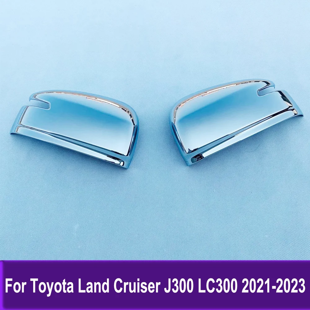 

Side Door Mirror Cover Trim For Toyota Land Cruiser J300 LC300 2021-2023 Chrome Rearview Mirrors Trim Car Accessories