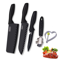 Sharp black steel knife set, kitchen knife home kitchen dormitory for cutting vegetables. Slicing, slicing, paring knife