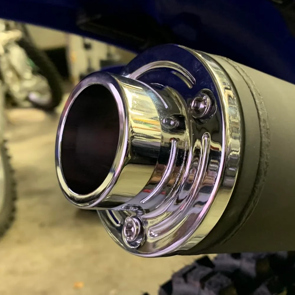 TTR230 Motorcycle Chrome Exhaust Tip Muffler Power Outlet for Yamaha ATV 2005 2006 2007 TT-R230