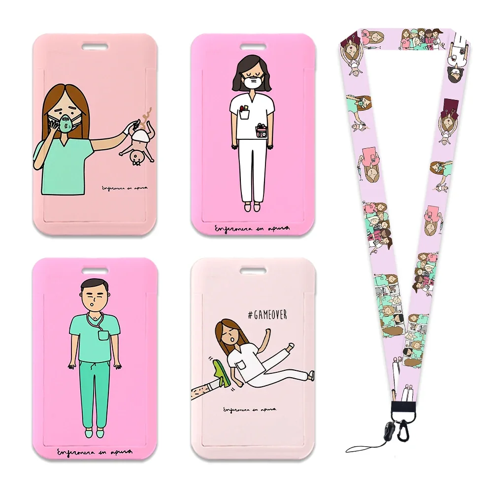 Porte-cartes rétractable pour médecin et infirmière, clip à bobine, badge d'affaires horizontal, travailleur hospitalier, crédit à suspendre