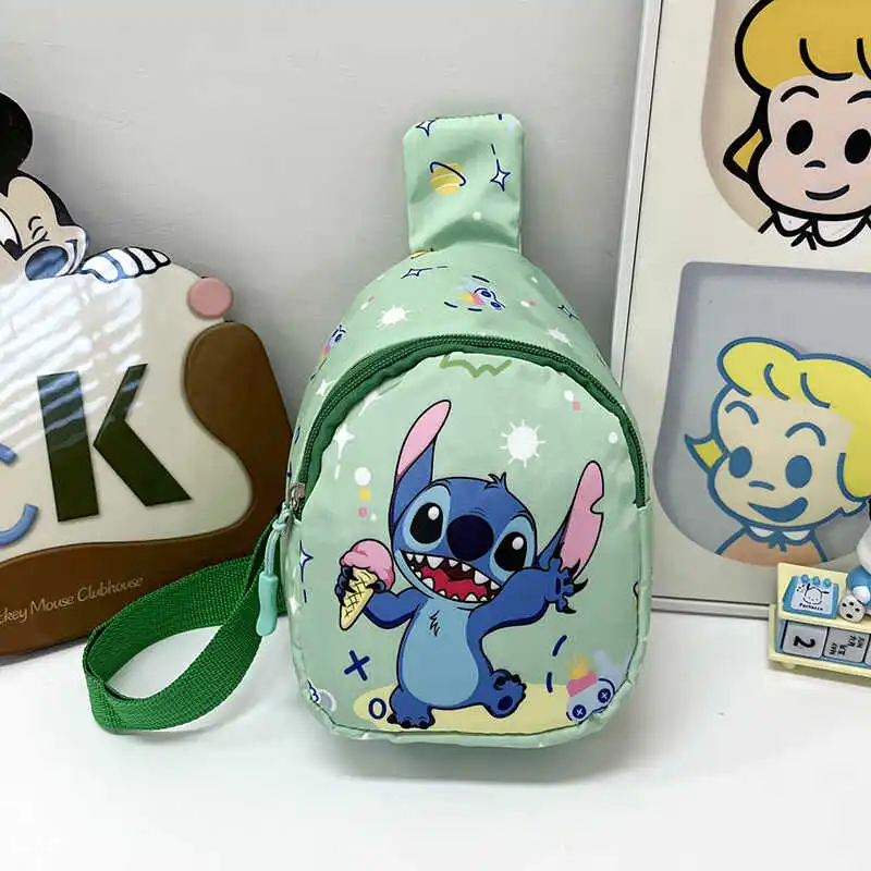 Stitch Anime Umhängetasche Disney Reisezubehör Aufbewahrungstasche Niedliche Cartoon-Dekoration Umhängetasche für Jungen Mädchen Geburtstag