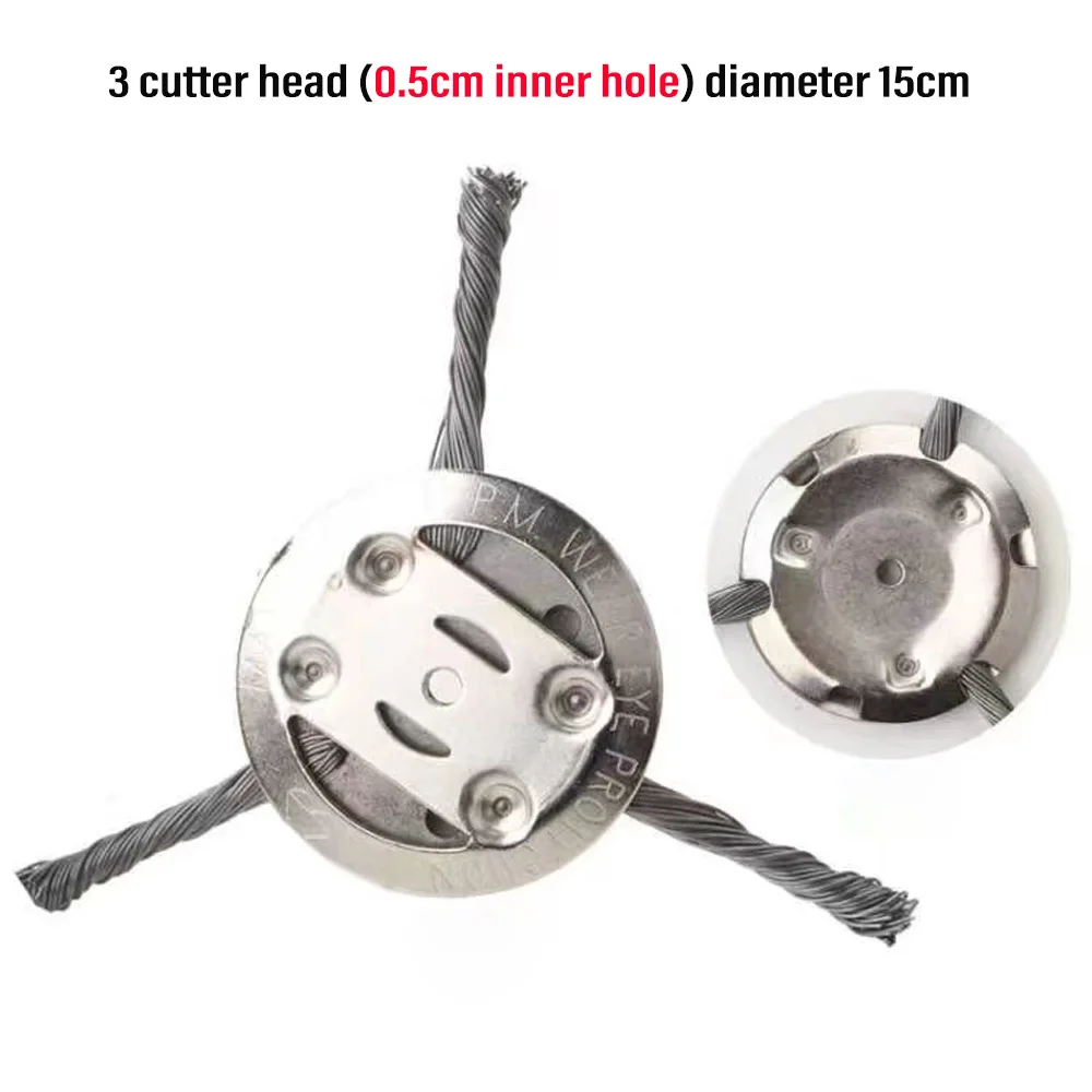 1 Stuks 6 Inch Universele Onkruid Borstelkop Staaldraad Wiel Grastrimmer Hoofd Verwijderen Mos Roest Grasmaaier Grastrimmer hoofden