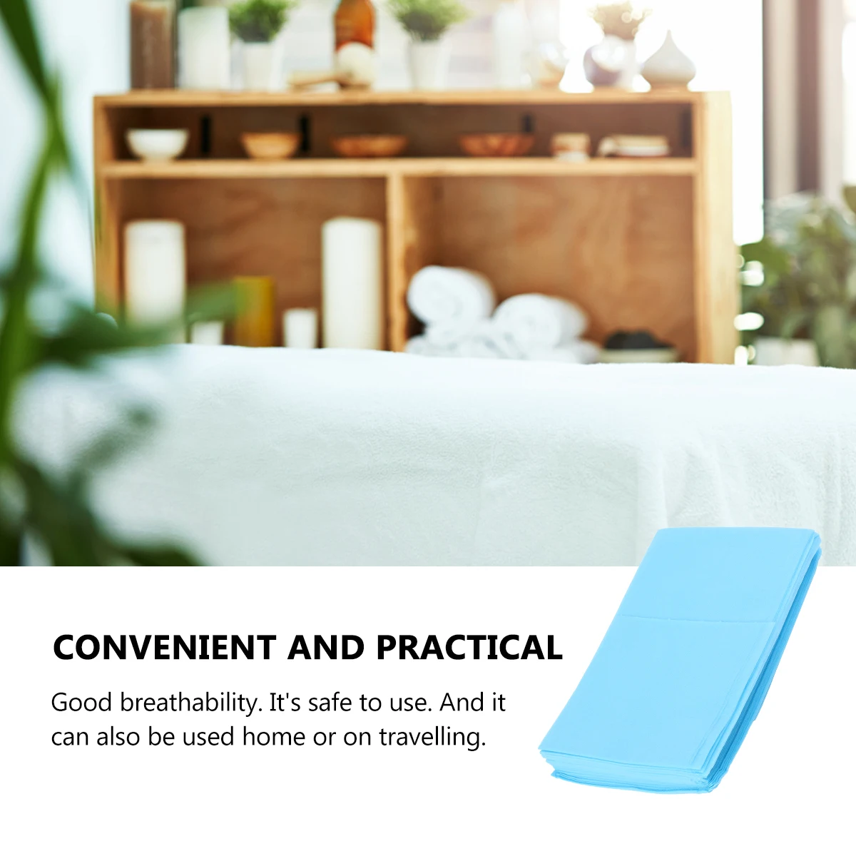 

10pcs Disposable Beauty Bed Sheets Salon Spa Cover Non-woven Single-use Mattress Blue Home Travel Massage Relaxation Tools