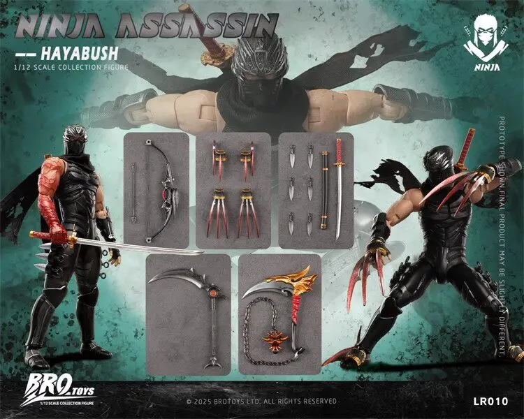 New In Stock Original BROTOYS 1/12 LR010 Ninja Assassin Falcon - Ninja Gaiden 6-inch Full Set Action Figure Model Toy Ornament