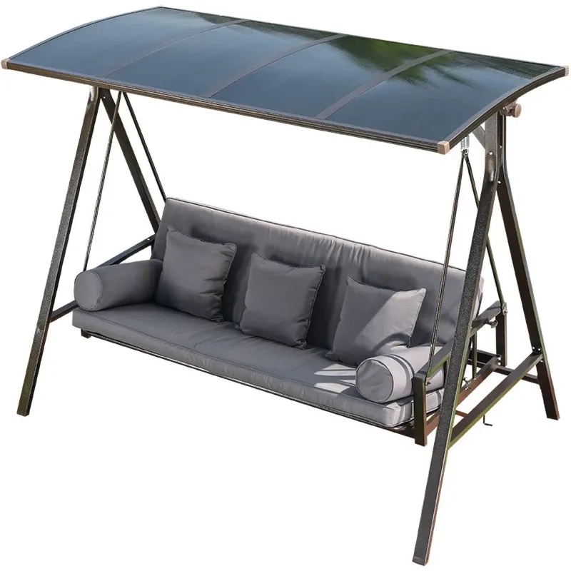 Outdoor swing courtyard rocking chair balcony outdoor yard leisure hanging chair, household multi-person can lie on the swing