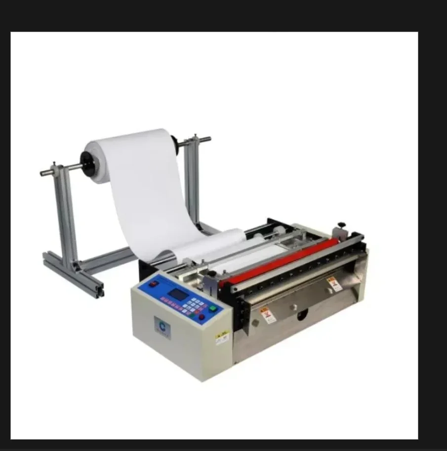 Fully automatic electric fabric label A4 paper roll slitting machine plastic PVC film foil adhesive paper machine Hot sales