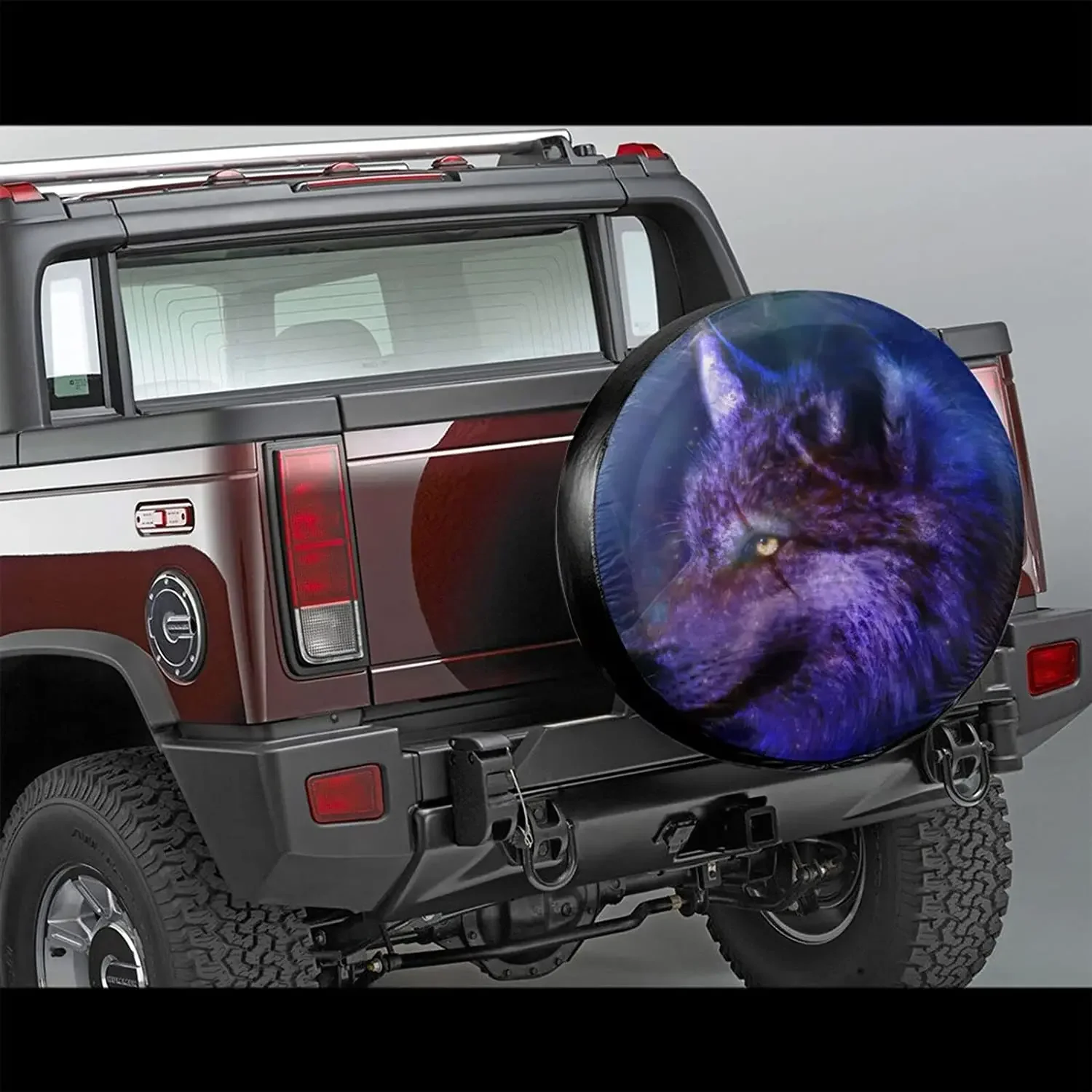 Spare Tire Cover Universal Tires Cover Galactic Animal Wolf Car Tire Cover Wheel Weatherproof and Dust-Proof UV Sun Tire