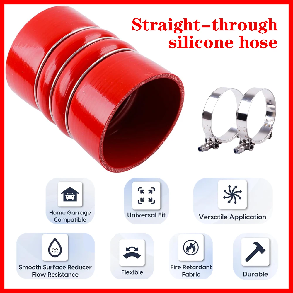 

Exhaust engine intake outlet straight silicone hose, silicone hose turbocharger connection pipe ID45-115mm