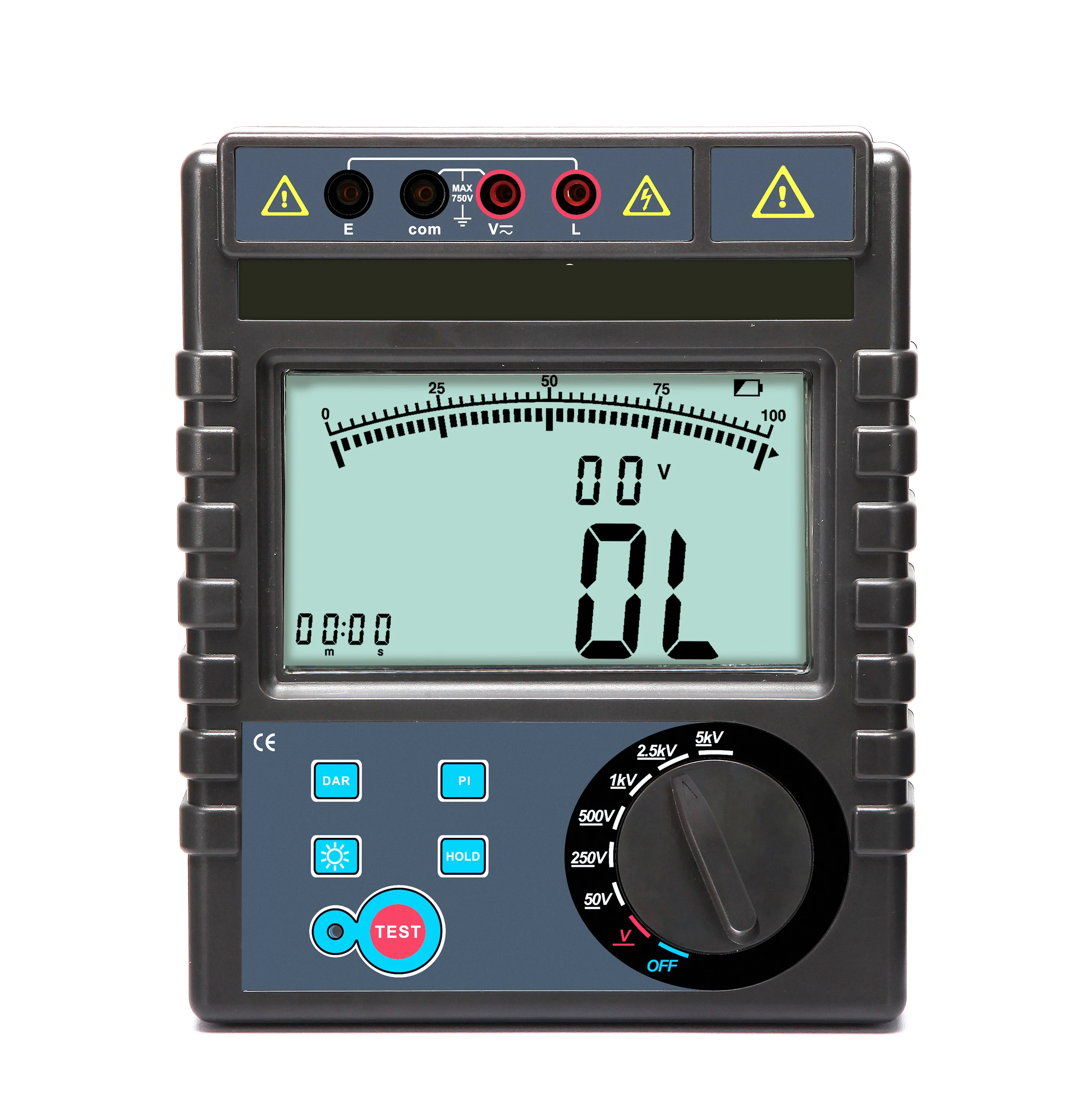 NCEL JSJY916B Customizable 5kV Insulation Resistance Tester 3% Accuracy 0.1M-1000G Ohm Range Handheld Automatic Meter