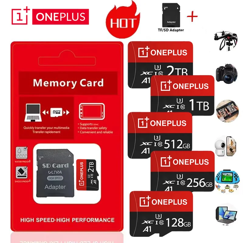 OnePlus 2TB Hochgeschwindigkeits-Speicherkarte 1TB Micro SD-Karte 512GB 256GB TF-Karte für Kamera-Überwachungsgeräte für Telefon Switch 2026