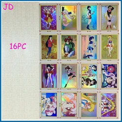 16PC/Set Anime Goddess Story DIY ACG Tsukino Usagi Chibiusa Boys Games Toys Collectible Cards Christmas Birthday Gifts