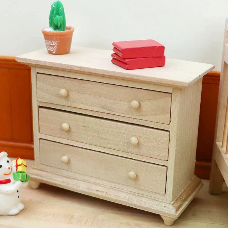 1:12 Puppenhaus Miniatur Schublade Schrank Spind Nachttisch Möbel Modell Dekor Spielzeug Puppenhaus Zubehör
