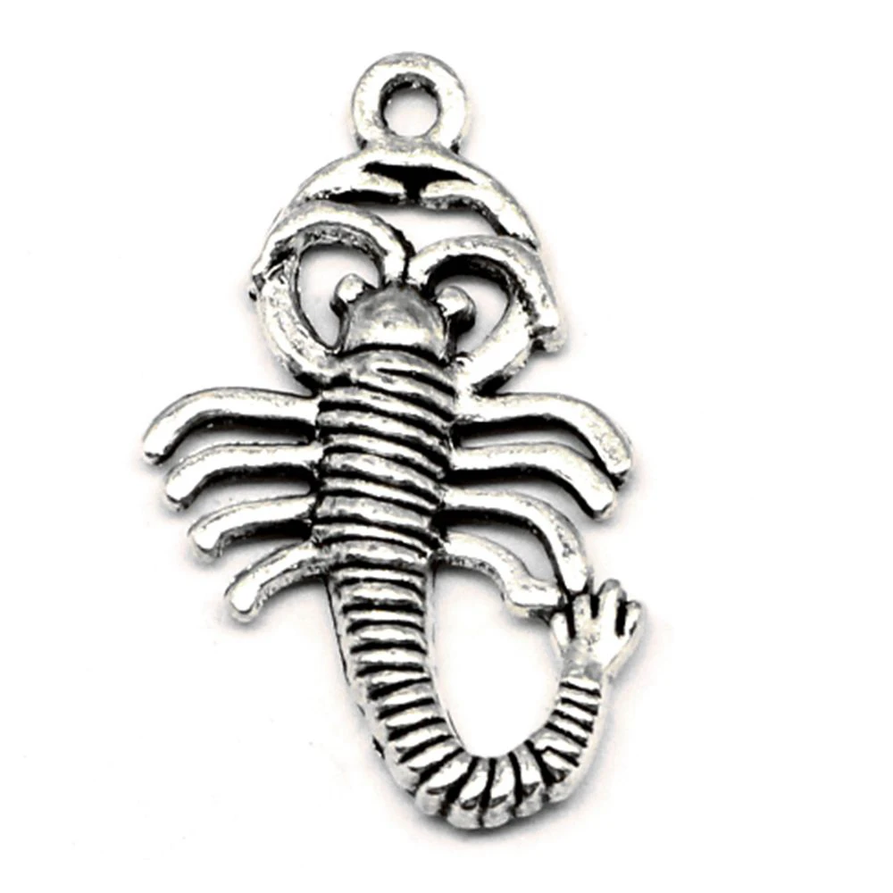 5pcs 28x30mm Scorpion Charms Pendant Diy Craft Ladies Jewelry Antique Silver Color