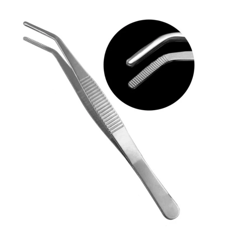 All-purpose Stainless Steel Tweezers Curved Forceps 12.5/14/16/18 for cm Practic