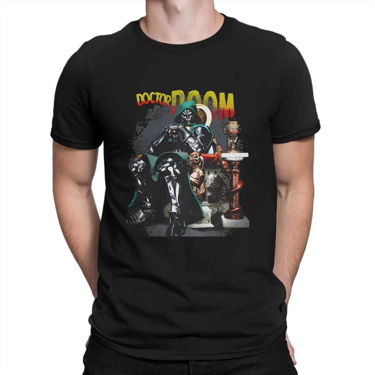 Cool Men's T Shirt Marvel Doctor Doom Funny Tees Short Sleeve Round Neck T-Shirts Pure Cotton Adult Clothing