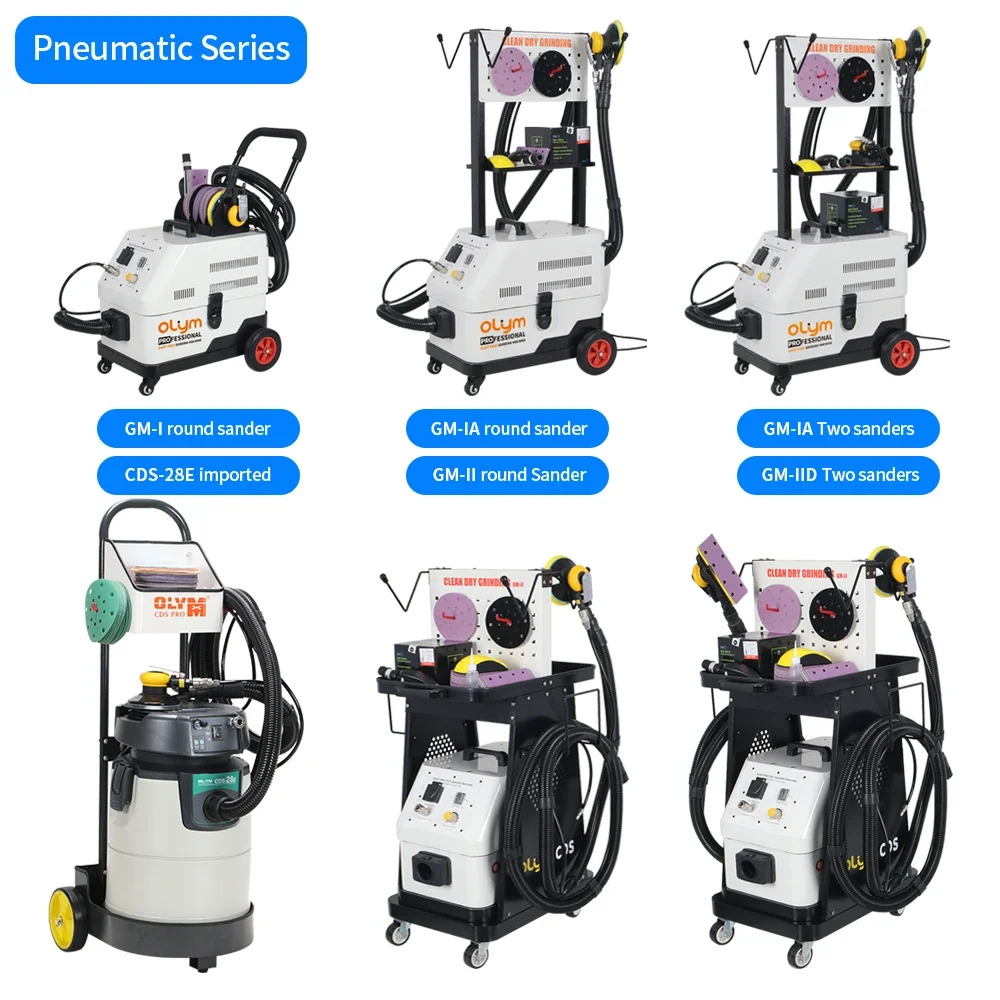 pneumatic orbital sander machine eccentric air vacuum cleaner sanding car paint sander