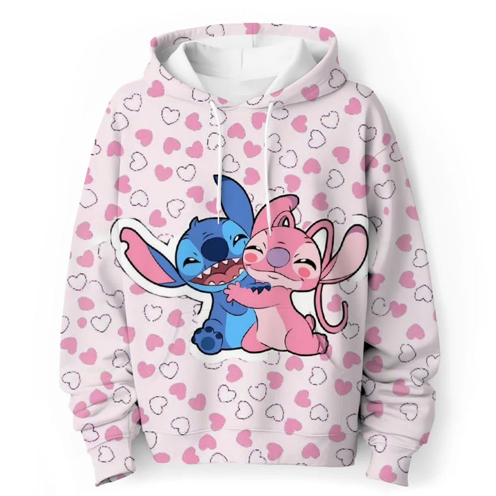 Disney Stitch Children's Street Fashion Sweater Boys Girls Tops Children's Sports Pullover Outdoor Sports Hoodie