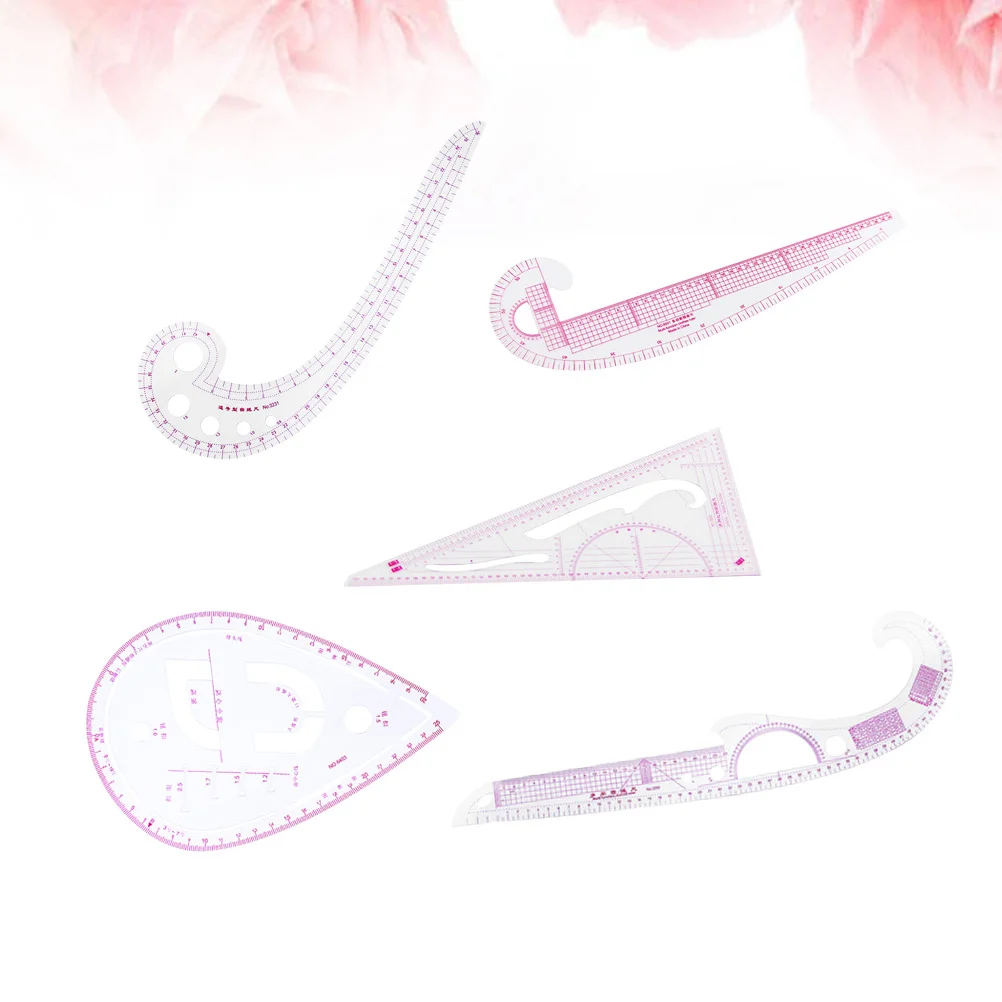 

1Set Clear Line Detail Tailor Rulers for Drawing Straight Lines Curves Sewing Tools High Precision Cutting Ruler