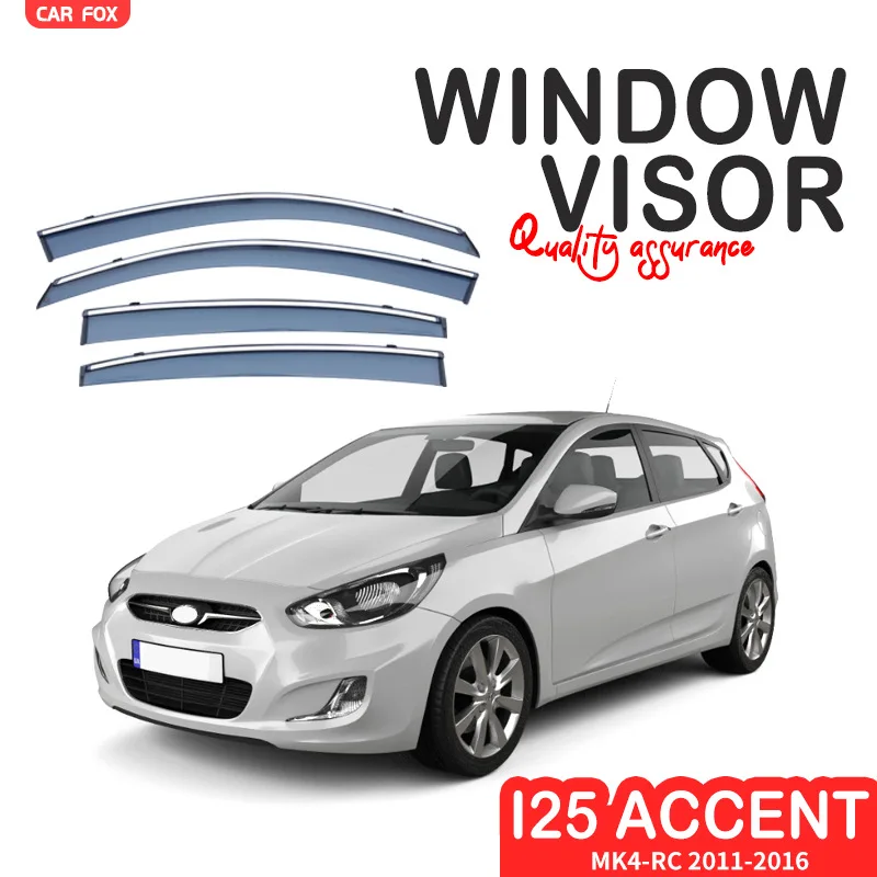 

For HYUNDAI i25 Accent 2011-2016 Car Window Visor Awning Shelters Windshield Side Window Rain Sun Shade Accessories Car Styling